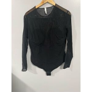 Popilush Bodysuits 3XL Tummy Control Shapewear Long Sleeves Black